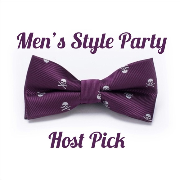 Other - Skull Patterned Woven Jacquard Bow Tie